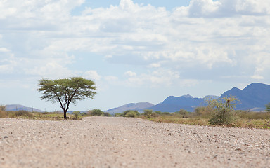 Image showing Gravel road in Namibia