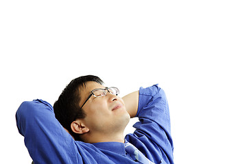 Image showing Relaxing businessman