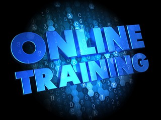 Image showing Online Training on Dark Digital Background.