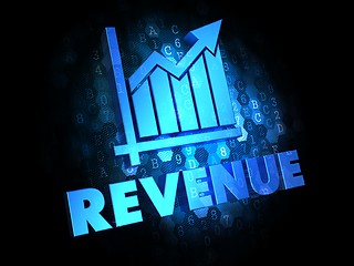 Image showing Revenue Concept on Dark Digital Background.