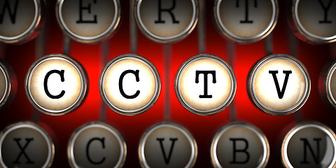 Image showing CCTV on Old Typewriter's Keys.