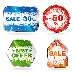 Image showing Christmas Sale Labels