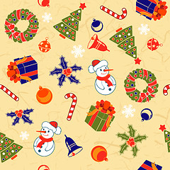 Image showing Christmas Seamless Background