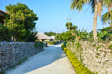 Image showing Street with old stonewalls