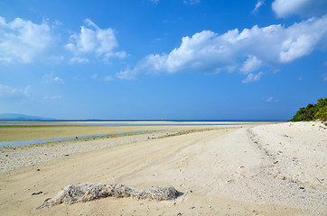 Image showing Old fishing net at beach