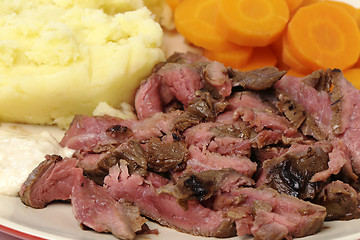 Image showing London broil meal closeup