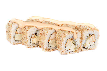 Image showing sushi fresh roll  chicken