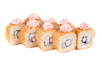 Image showing roasted sushi rolls