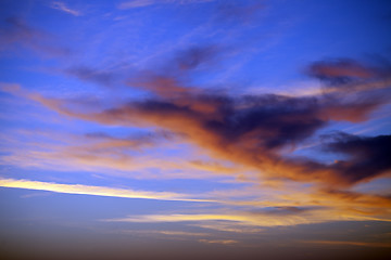 Image showing Multicolor sunrise sky on summer sea