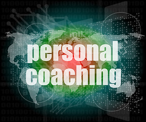 Image showing word personal coaching on digital screen 3d, business concept
