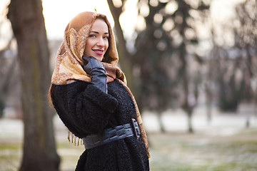 Image showing Business woman wearing headscarf