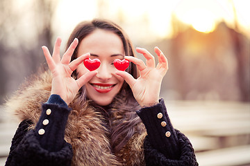 Image showing Valentines day girl in love