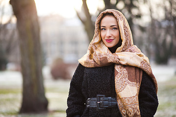 Image showing Business woman wearing headscarf