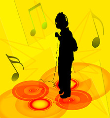 Image showing boy and headphones