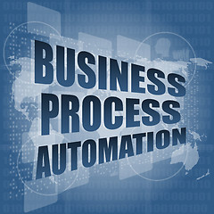 Image showing business process automation interface hi technology