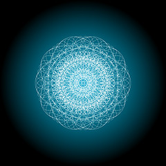 Image showing Mandala. Round ornament pattern set