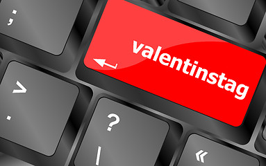 Image showing valentinestag message on keyboard enter key