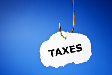 Image showing Hooked Taxes Concept