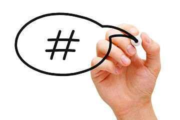 Image showing Hashtag Speech Bubble Concept
