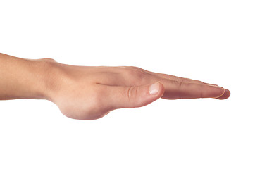 Image showing Human hand with palm down