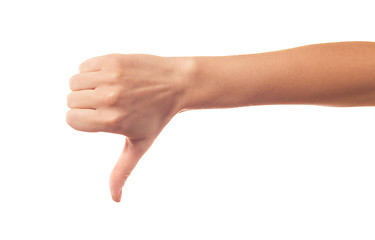 Image showing Thumbs Down Hand