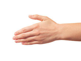 Image showing Outstretched human hand isolated