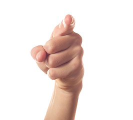 Image showing Human hand with one finger forward