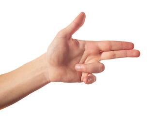 Image showing Striking human hand