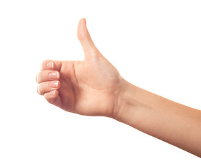 Image showing Thumb up on white background