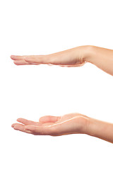 Image showing Two human hands