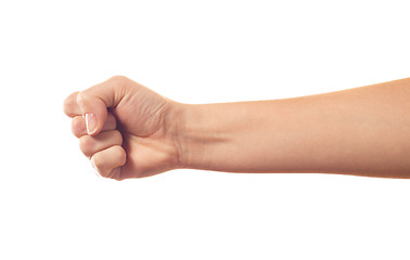 Image showing Human's fist on white background