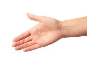 Image showing Outstretched human hand