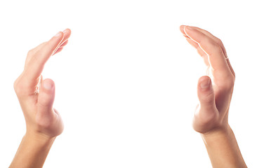 Image showing Applause two human hands on white background