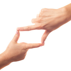 Image showing Framing human hands