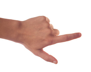 Image showing Gesturing one hand