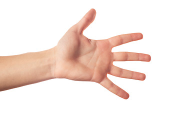 Image showing Five fingers isolated