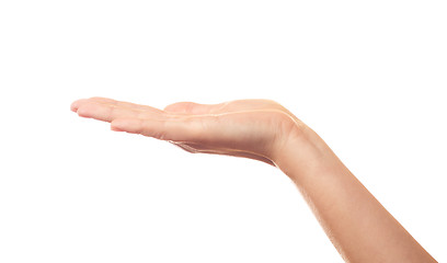 Image showing White background human's hand