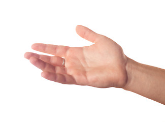 Image showing One human hand waiting for something