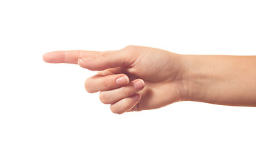 Image showing Pointing human hand