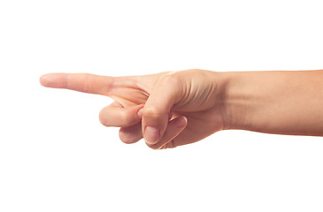 Image showing Human hand pointing somwhere