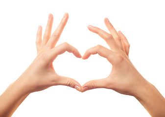 Image showing Two romantic hands