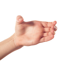 Image showing Tense human hand