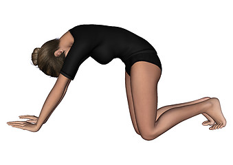 Image showing Girl Exercising Yoga