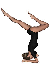 Image showing Girl Exercising Yoga