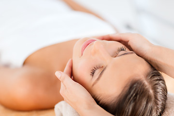 Image showing beautiful woman in spa salon