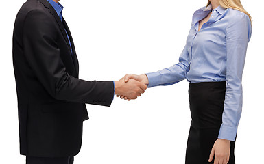 Image showing man and woman shaking their hands