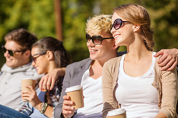 Image showing group of students or teenagers hanging out