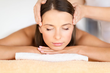 Image showing beautiful woman in spa salon