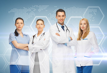 Image showing young team or group of doctors