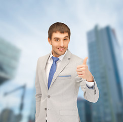 Image showing handsome man with thumbs up